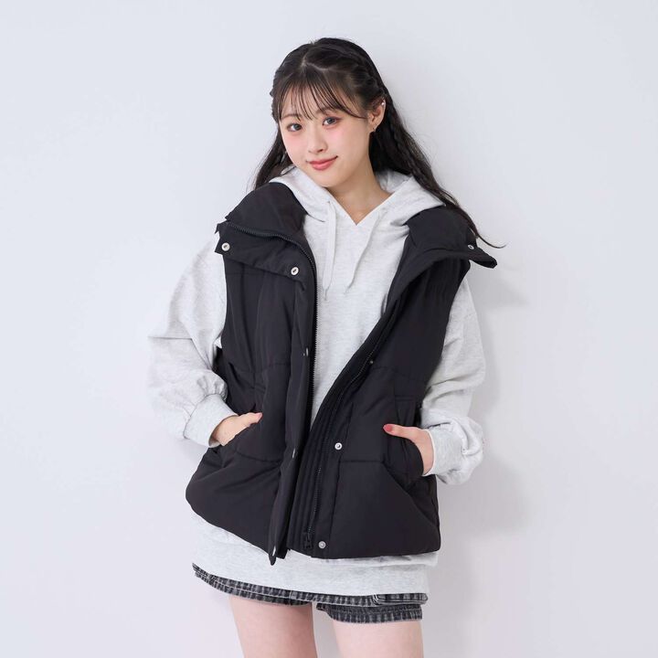 [LTXC] Puffy Vest,Black, medium image number 4