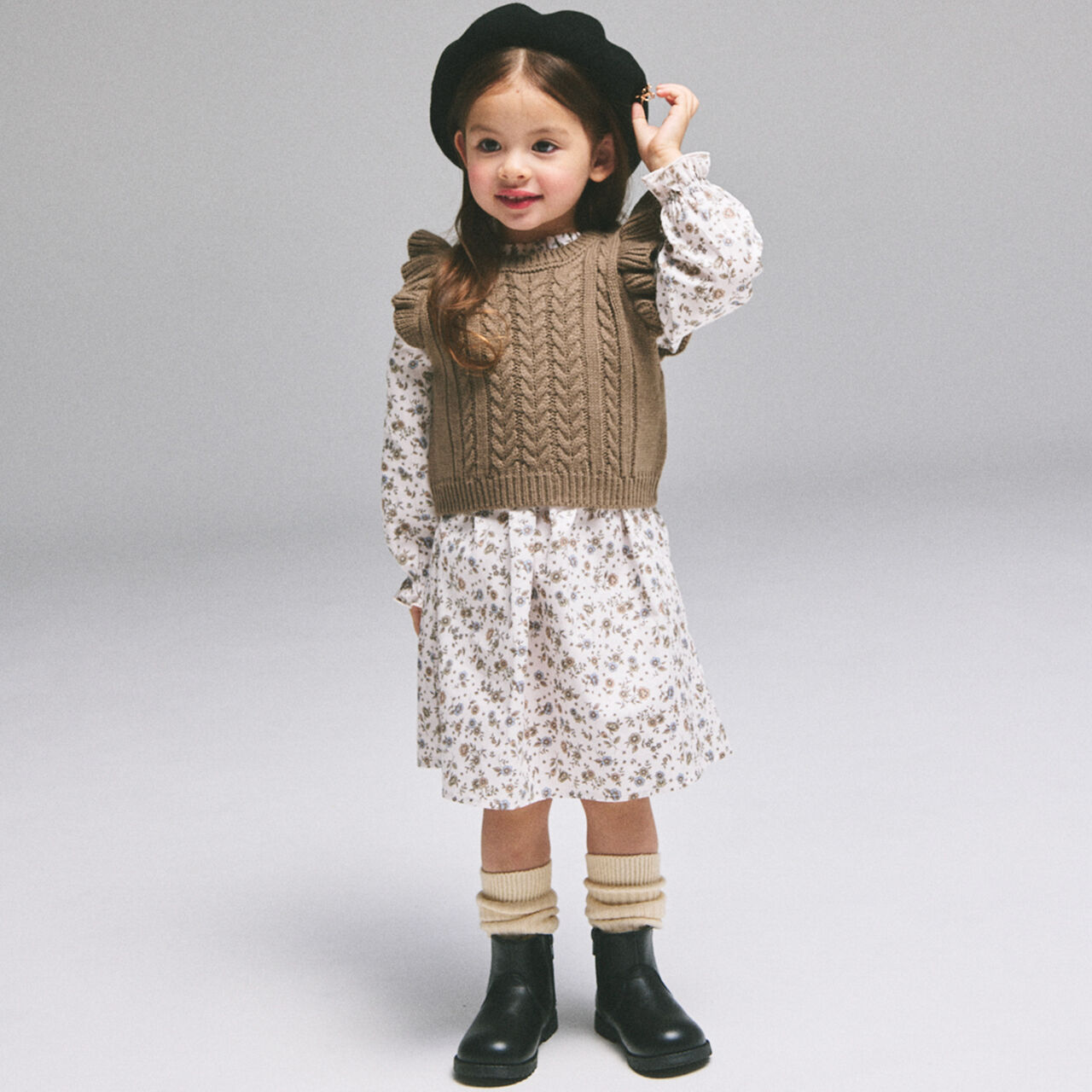 Link - Vest-Style Dress Outfit Set,Ivory, large image number 2