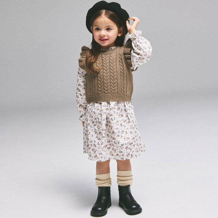 Link - Vest-Style Dress Outfit Set,Ivory, medium image number 2