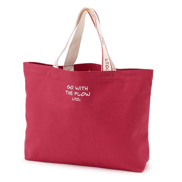 Embroidered Tote Bag,Red, medium image number 0