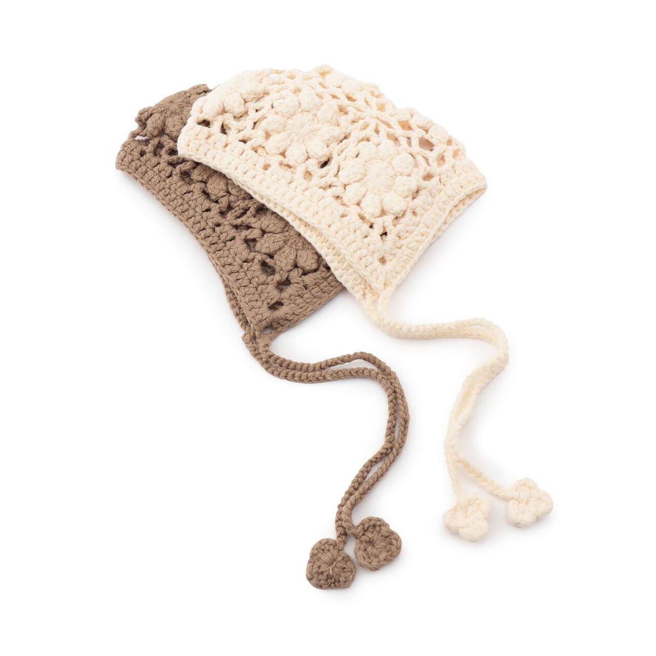 Crochet Bonnet,Mocha tea, large image number 6