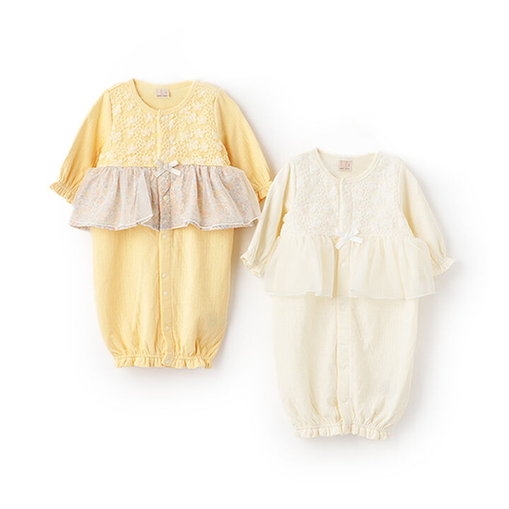 [Mildly Acidic] Tulle Peplum 2-Way Romper,Ivory, medium image number 13