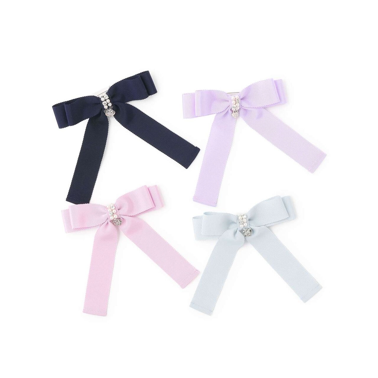 Ribbon Hair Clip,Light pink, large image number 3