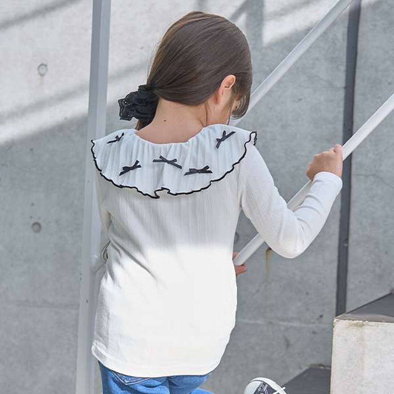 Front and Back Both OK! Collared Long-Sleeve T-Shirt,Pink, large image number 16