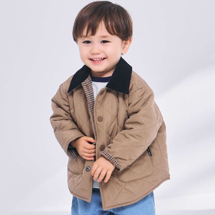 [Reversible] Check Quilted Jacket,, medium