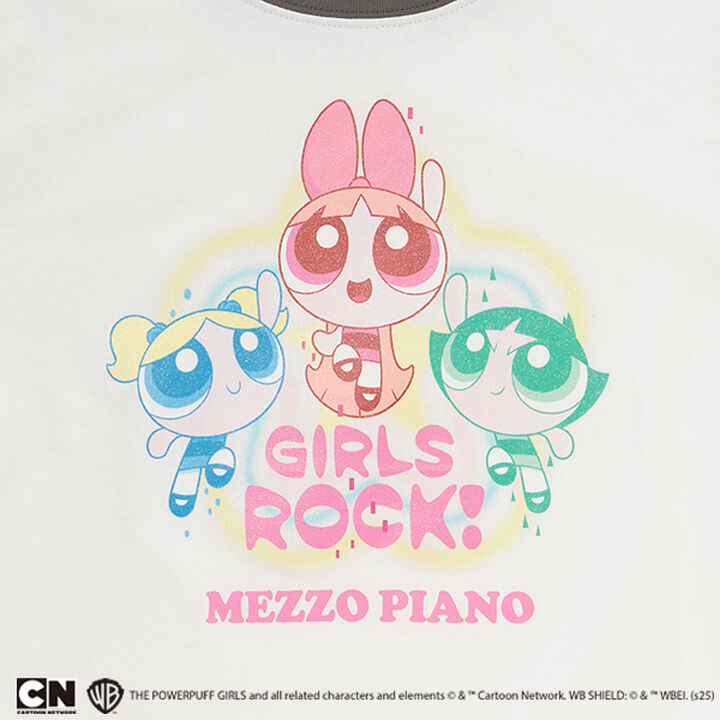 [The Powerpuff Girls] Ringer T-Shirt,Off white, medium image number 3