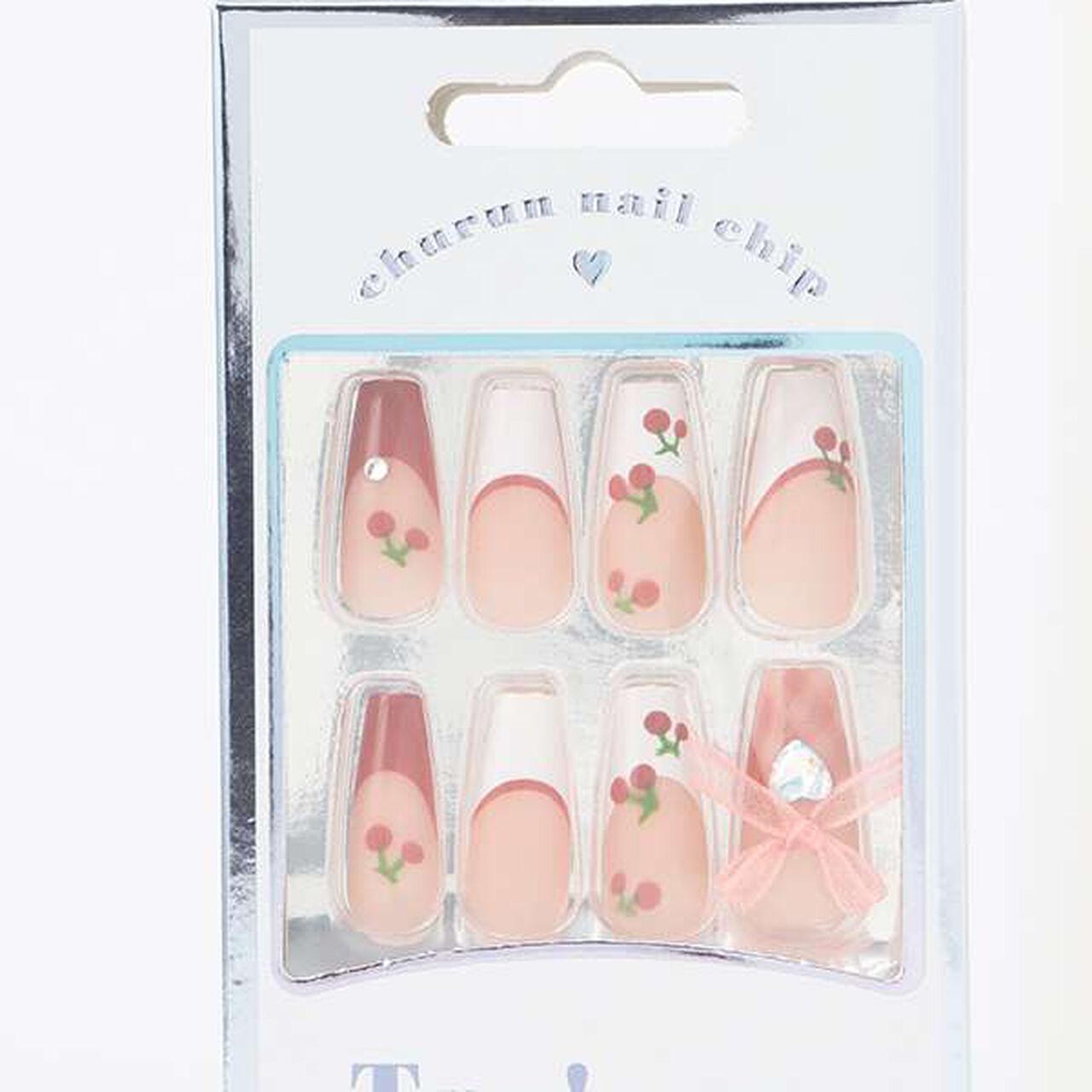 Square Long Nail Tips,Pink, large image number 1