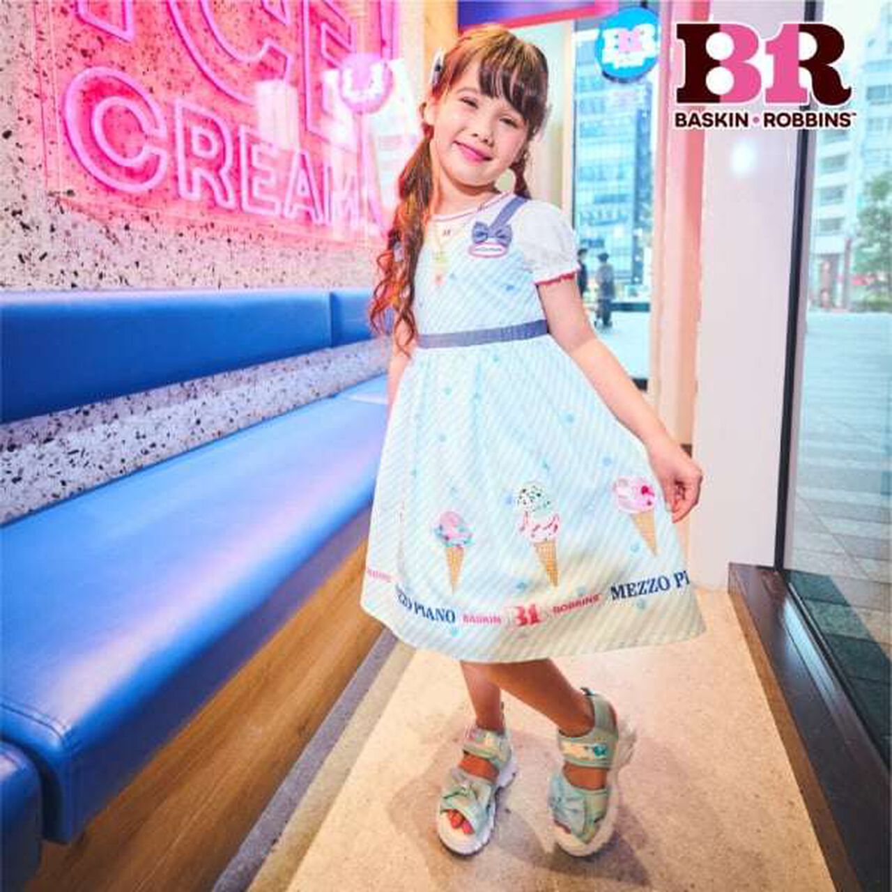 [31 Ice Cream] Docking One-Piece Dress,Turquoise, large image number 0