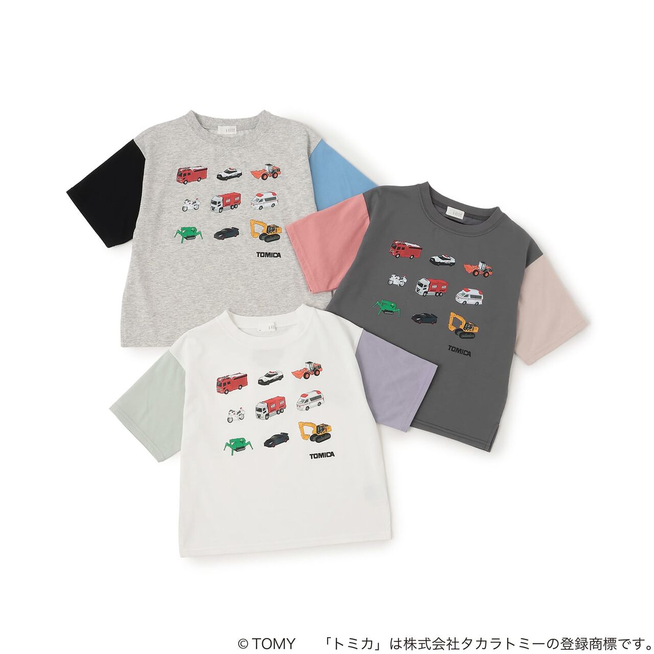 [TOMICA] Stain Resistant Quick-Dry UV Kaiteki Tenjiku Color-Blocked T-Shirt,Pearl white, large image number 12