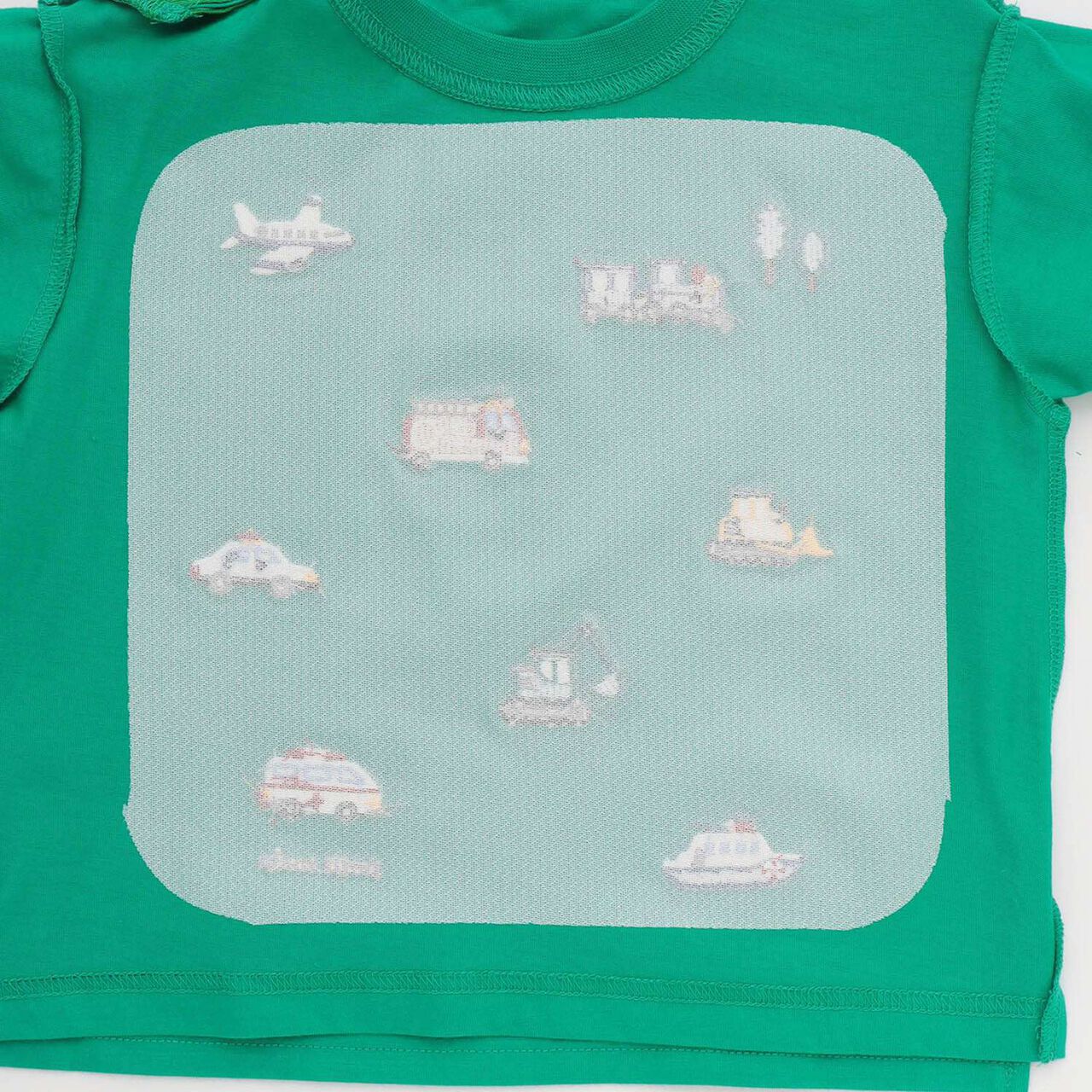 Cool Touch Working Vehicles Embroidered Short Sleeve T-Shirt,Green, large image number 8