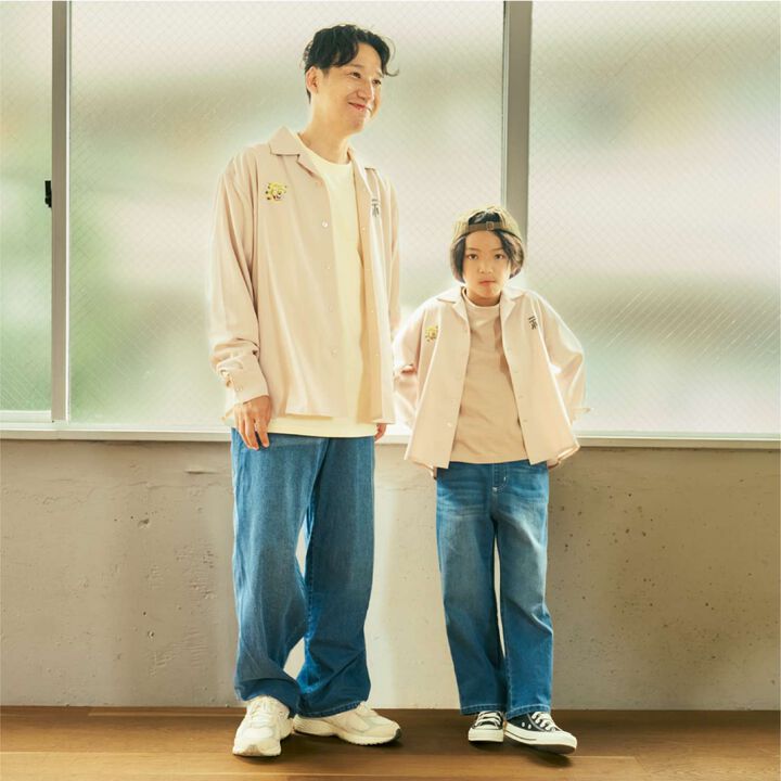 [Parent-Child Matching] Assorted Souvenir Embroidered Long-Sleeve Shirt,Charcoal gray, medium image number 2