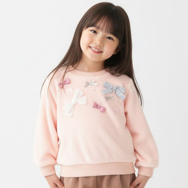 Ribbon Fur Sweatshirt,, medium