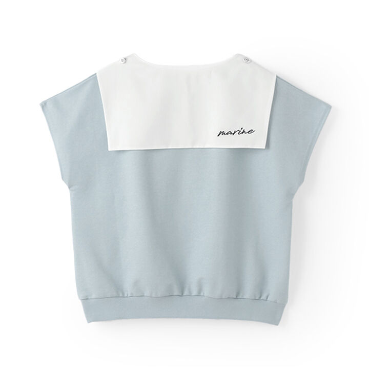 Cut Denim 2 WAY Sailor Top,Navy, medium image number 1