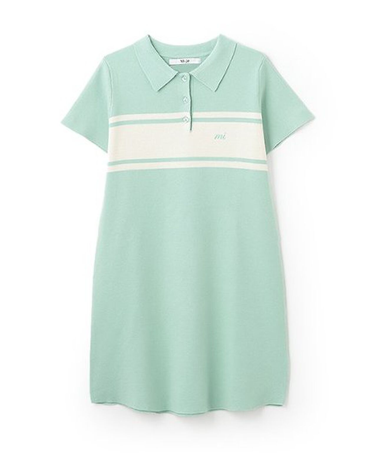 Knit Polo Dress,Navy, large image number 4