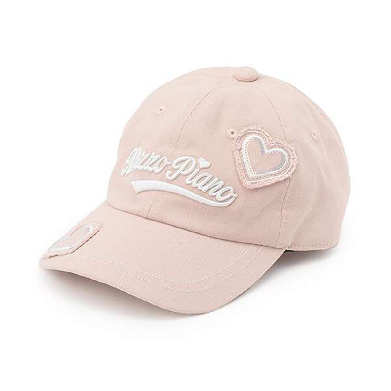 [UV Protection, Heat Shield, Cool Sensation] Heart Appliqué Cap,Pink, large image number 7