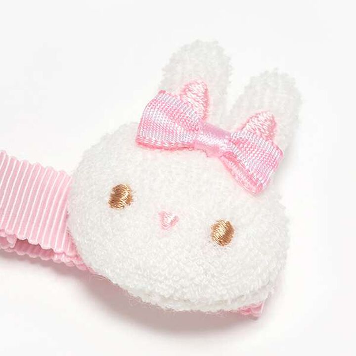 Hair Clip with Rabbit Mascot [Made in Japan],White, medium image number 4