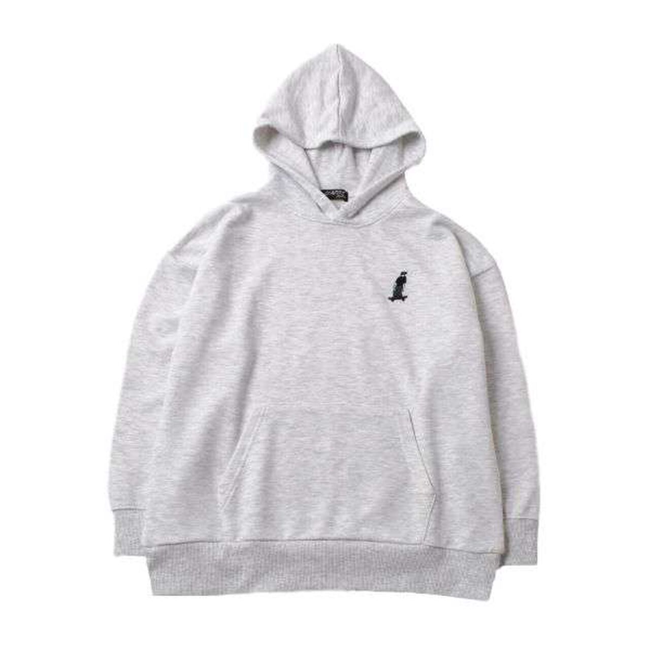 Fleece Skater Embroidery Big Parka,Milky white, large image number 8