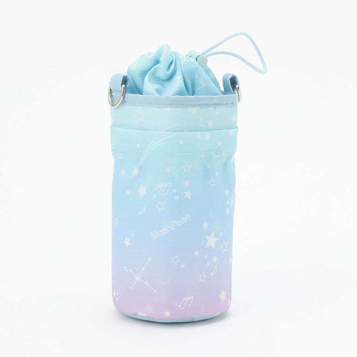 Zodiac & Musical Note Pattern Shoulder Bag with Bottle Holder♪,Black, medium image number 7