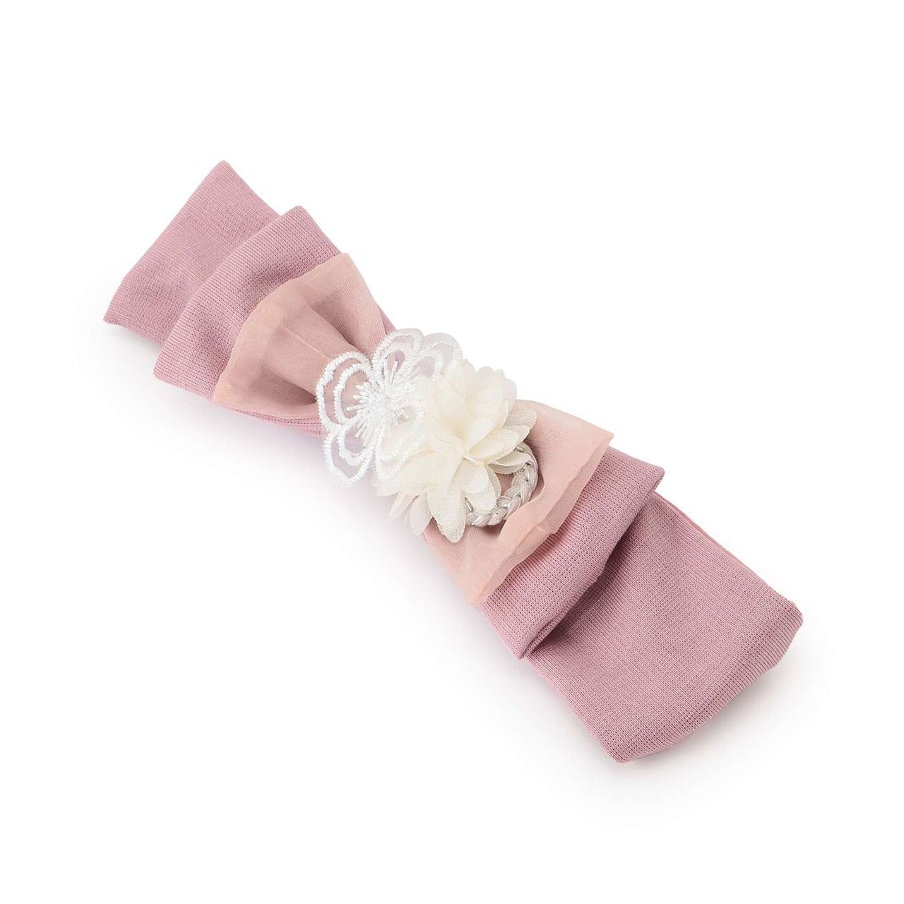 Japanese-Style Ribbon Headband,Red, large image number 3