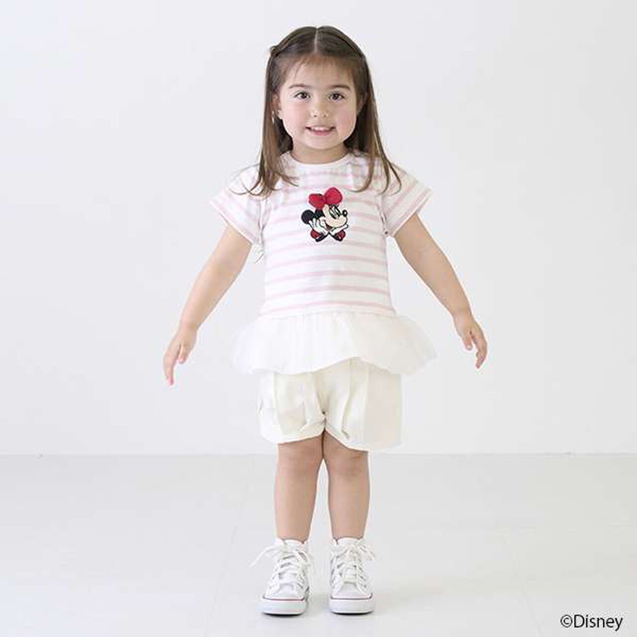 Disney Striped Appliqu&eacute; T-Shirt,Lavender, large image number 1