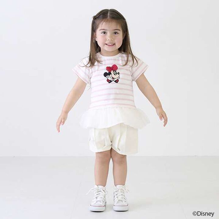 Disney Striped Appliqu&eacute; T-Shirt,Lavender, medium image number 1