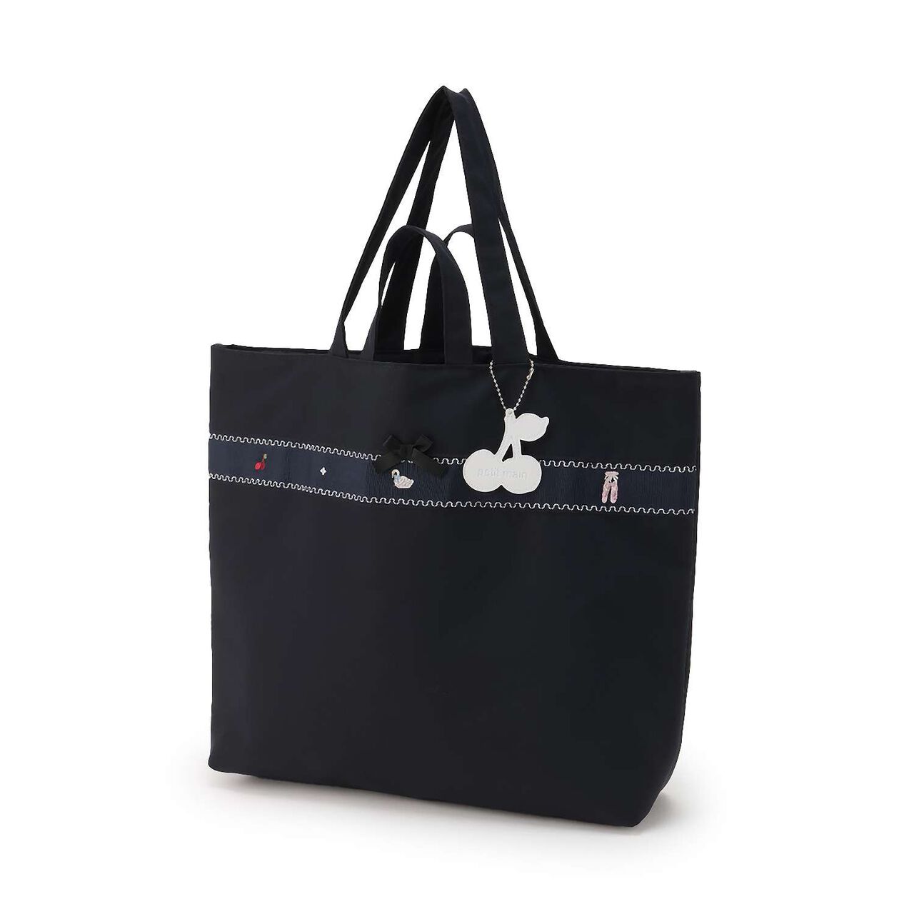 [Preschool & School Goods] GIRLS Embroidered Lesson Bag,Navy, large image number 0