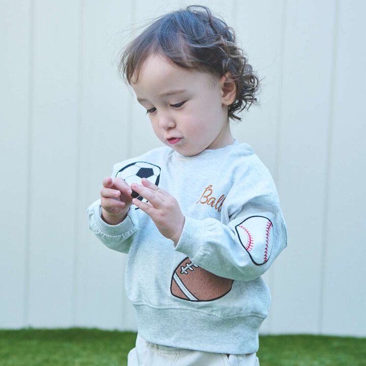 Ball Appliqu&eacute; Long-Sleeve T-Shirt,, medium