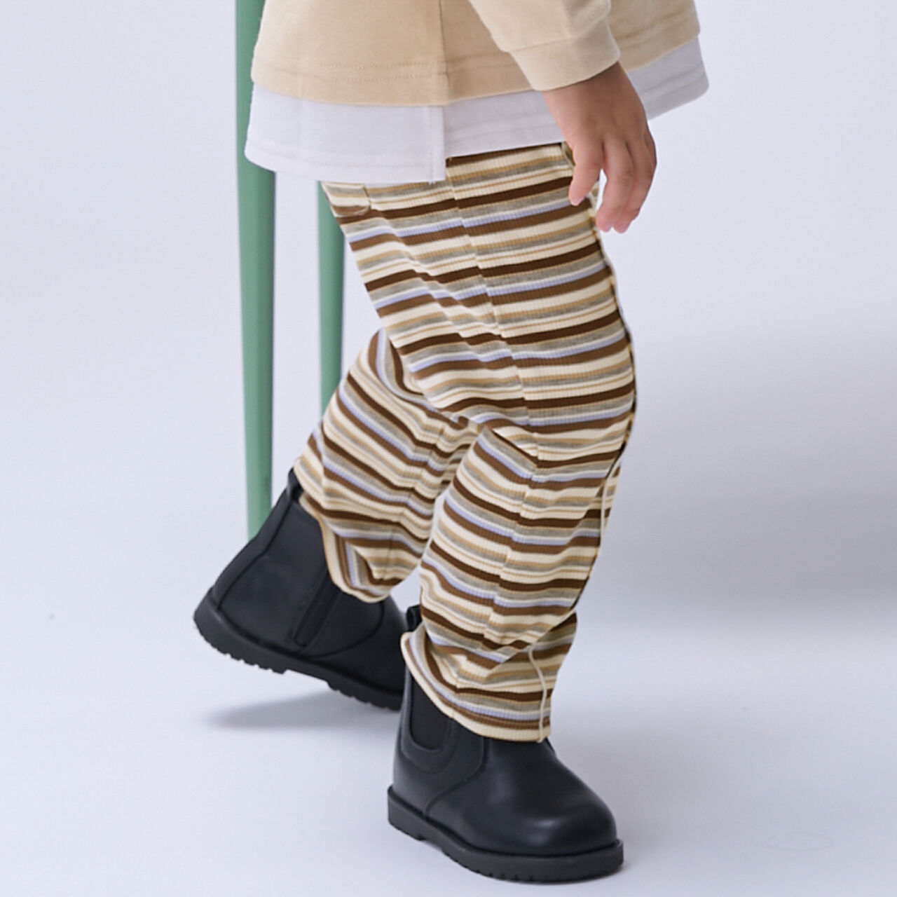 Multi-Stripe Leggings,Pearl white, large image number 1