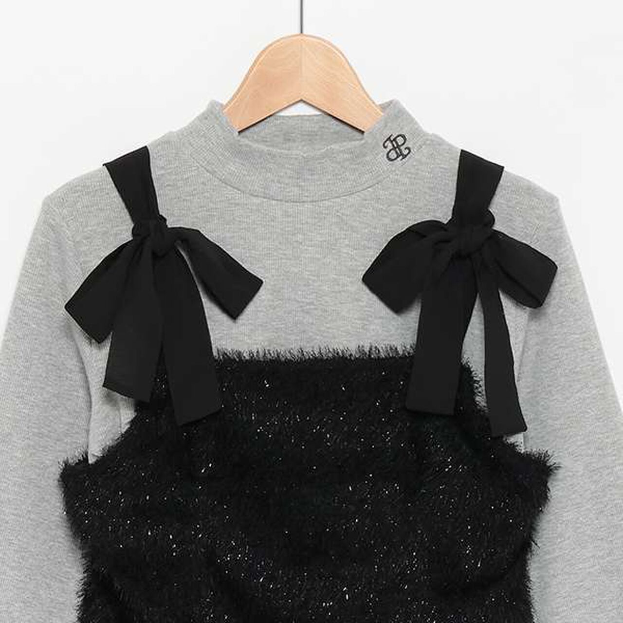 Shaggy Camisole + Ribbed Top Set,Blue, large image number 13