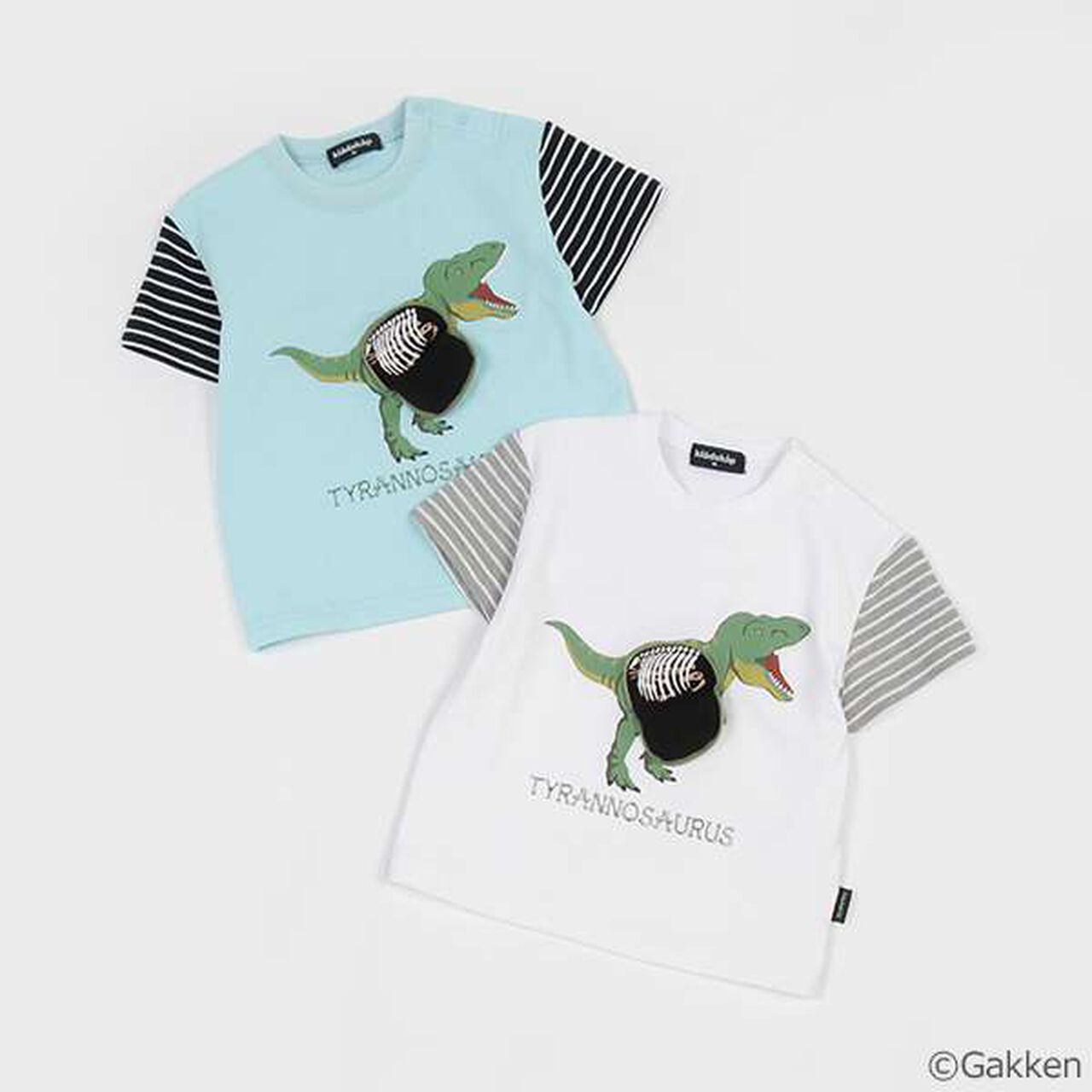 [Gakken] Dinosaur Mechanism Short Sleeve T-Shirt,Sax blue, large image number 2