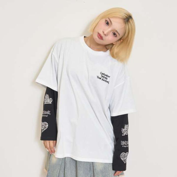 [LTXC/Quick-Dry] Loose T-Shirt Layered Set,, medium