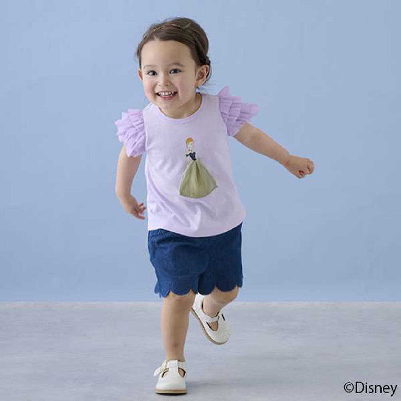 [Disney] Tulle Sleeve Graphic T-Shirt,Emerald green, large image number 12