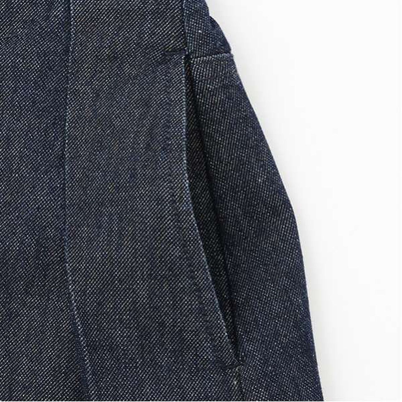 [AMI] Embroidered Glitter Denim Skirt with Shorts,Black, large image number 17