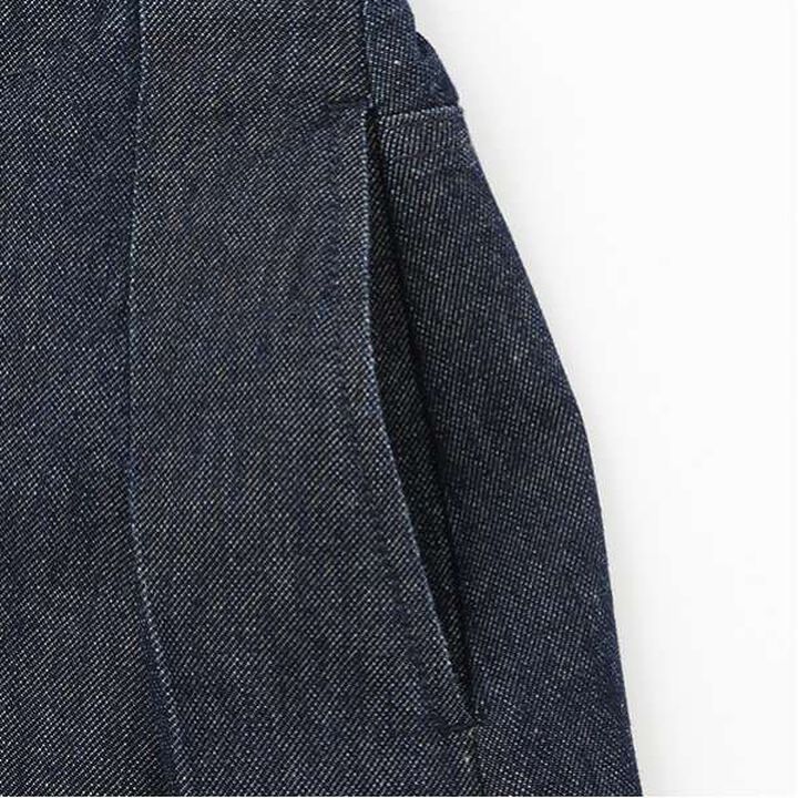 [AMI] Embroidered Glitter Denim Skirt with Shorts,Black, medium image number 17