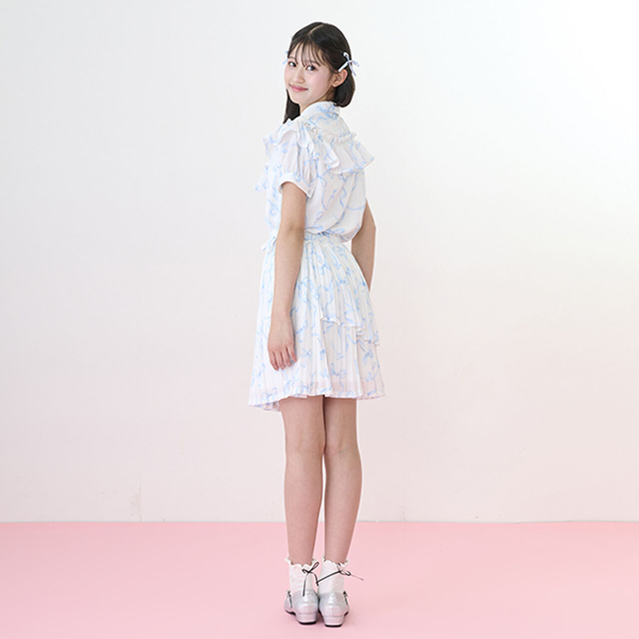 Random Pleated Skirt,Black, large image number 19