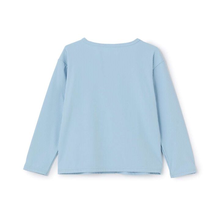 [SWIM] [UV Protection] Rash Guard Cardigan with Ribbon,Sax blue, medium image number 4