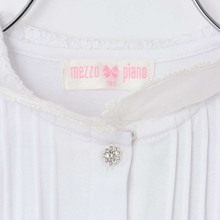 Lace Collar Cut and Sew Blouse,White, medium image number 3