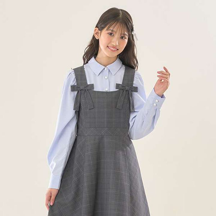 Pearl Button Bow Tie Blouse,Off white, medium image number 6