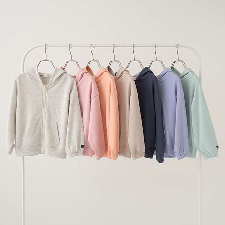 [Versatile Item] Drop Simple Zip Parka,Sax blue, medium image number 1