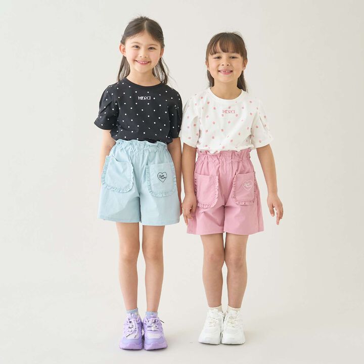 [Land and Water Use] Frill Pocket Shorts for Girls [Kids' Clothing],Red, medium image number 25