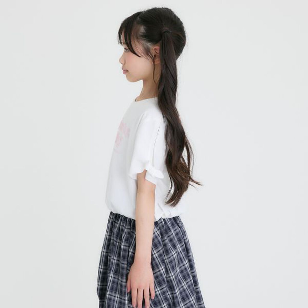 [Cool Touch] Ribbon Accent Short Sleeve T-Shirt,Black, large image number 17