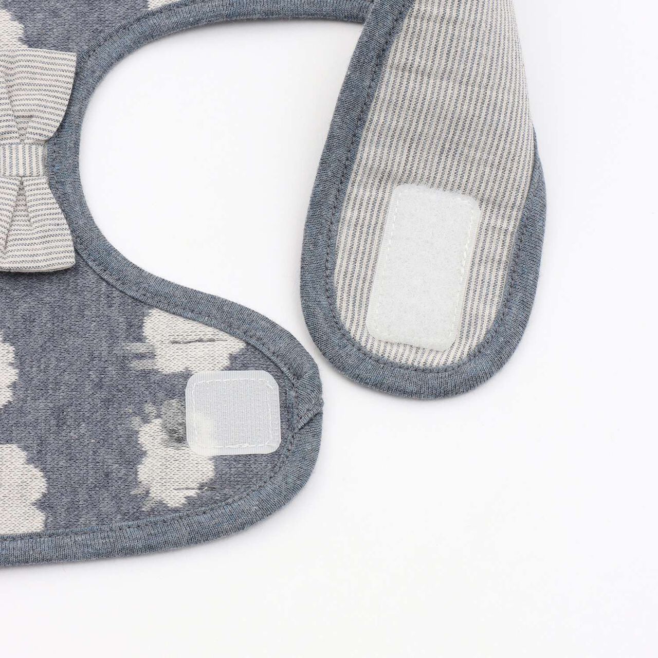 Organic Jacquard Bib,Navy, large image number 2