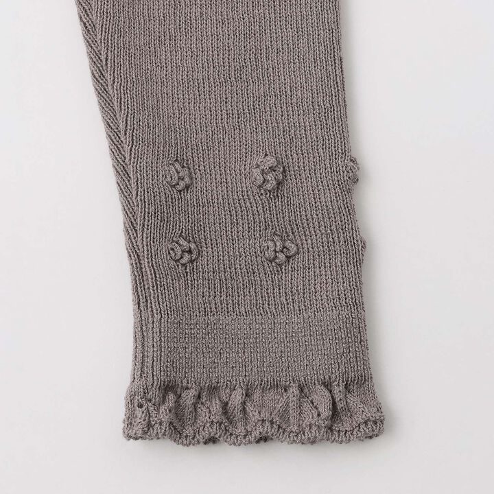 Organic Ribbed Knit Leggings [Made in Japan],Pearl white, medium image number 3