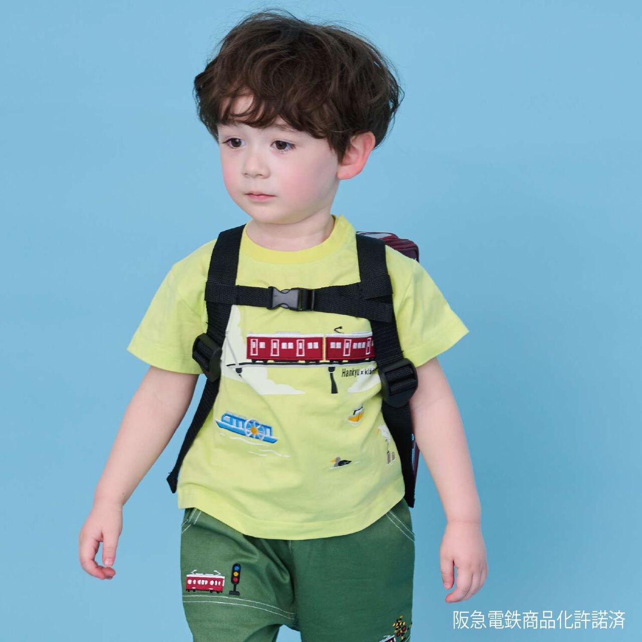 Hankyu Train Overpass Short Sleeve T-Shirt,Yellow, large image number 12