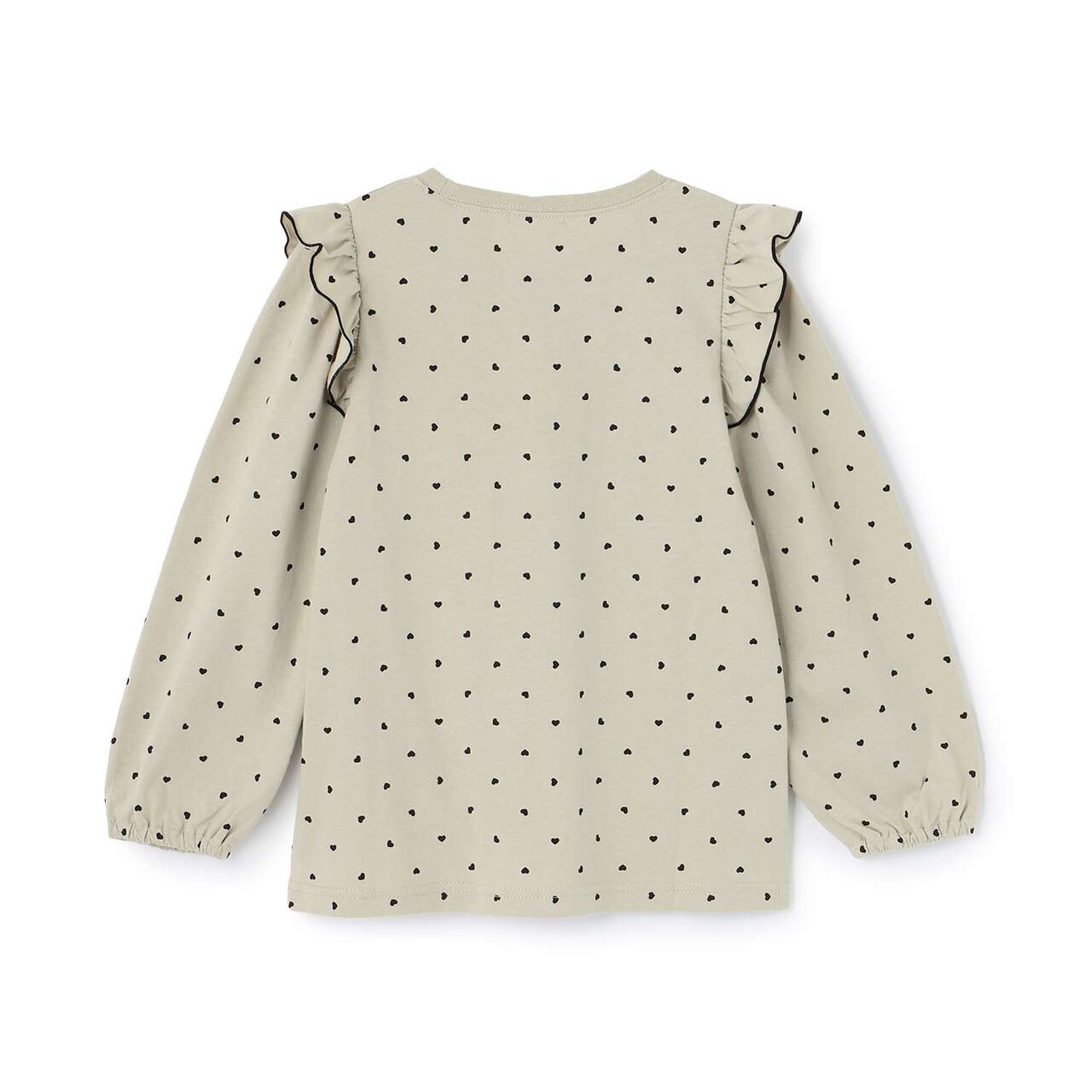 [100% Cotton] [Muteki T] [Stain Resistant/UV/Quick-Dry] Frilled Volume Sleeve All-Over Pattern T-Shirt for Girls [Kids],Blue gray, large image number 21
