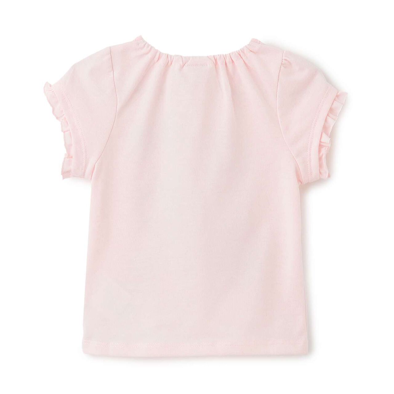 Ballet Motif Sleeve Frill T-Shirt,Light pink, large image number 1