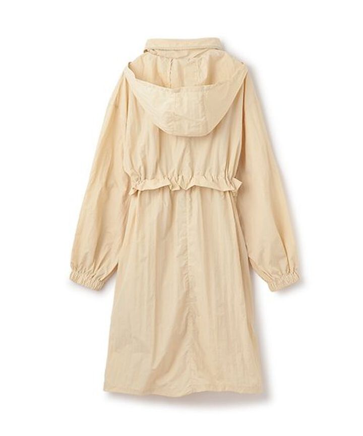 Drawstring Long Coat,Black, medium image number 8