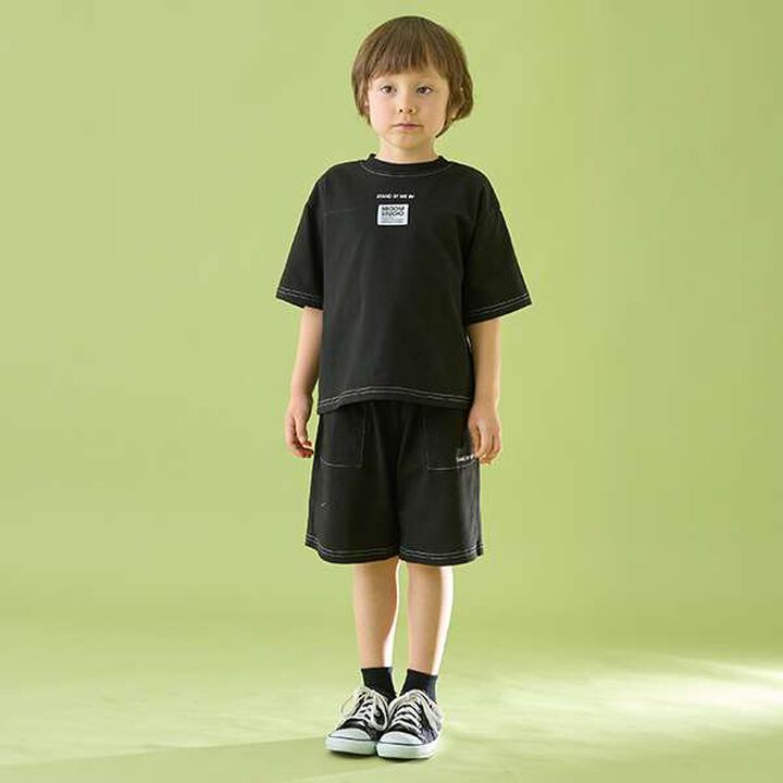 [Coordinatable Setup] [Kaiteki Tenjiku] Contrast Stitching 5-Length Pants,Deep blue, medium image number 24