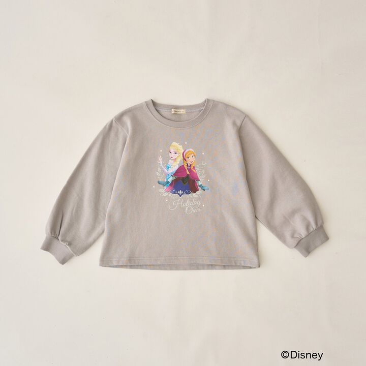 [Frozen] [Goodbye Pills Brushed Fleece] Sparkling Lame & Transfer Assortment Print Sweatshirt,Gray, medium image number 4