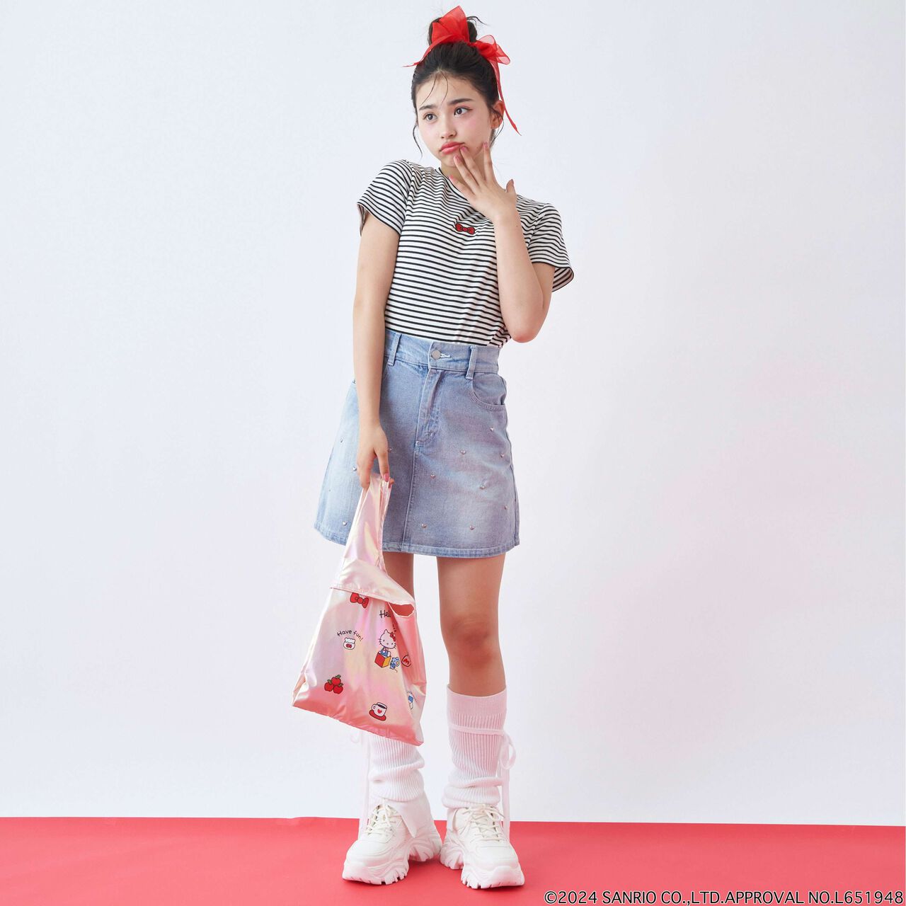 [HELLO KITTY] Leg Covers,Black, large image number 8